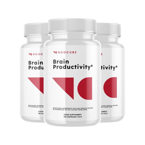 3-Pack Noocube Brain Productivity Pills, Cognitive & Memory Support-180 Capsules
