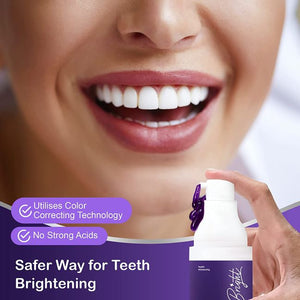 Purple Toothpaste for Teeth Whitening Color Corrector Diminish Stains and Discoloration, Restore Brighter, Whiter Smiles, Gentle on Tooth Enamel and Gums for Sensitive Teeth Whitening