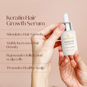Hair Growth Serum with Keratin Amino Complex, Keratin Hair Treatment Anti Frizz Control Repair Hair Serum for Dry Damage Hair, Hair Thickening Products and Hair Loss Treatments for Women and Men